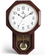 Wood Pendulum Clock Battery Operated - Decorative Wall Clocks for Living... - €234,51 EUR