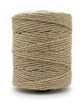 PG COUTURE Natural 3-Ply Jute Rope (50 Meters, 3mm) Linen Twine Rustic String Co - £10.75 GBP