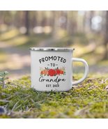 Promoted To Grandpa 2023 Enamel Mug, Grandpa est coffee cup Gifts Grandp... - $18.76