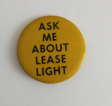Vintage Ask Me About Lease Light Button Lapel Hat Pin - £4.96 GBP