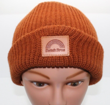 Dutch Brothers Burnt Orange Unisex One Size Knit Beanie Hat Cap With Logo Patch - £12.48 GBP