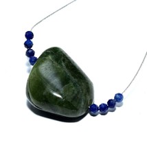 Natural Green Garnet Nugget Lapis Lazuli Beads Briolette Loose Gemstone Jewelry - £2.72 GBP