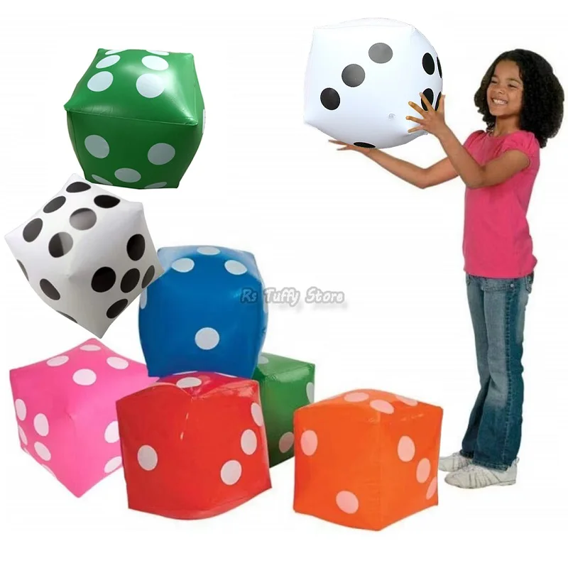 1pcs 40cm Multi Color Numbers Inflatable Dice Toys Kids Adults Inflable Water - £11.99 GBP