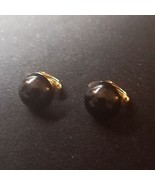 Vintage black circles clip on earrings - €11,66 EUR