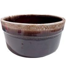 McCoy Pottery Brown Souffle Dish Casserole 7059 Brown Stoneware Drip 7.5Vtg - £19.14 GBP