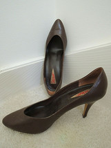 Ladies Shoes Size 8 1/2 M Brown Leather 3 1/2 &quot; High Heels $70 Value EUC - £19.69 GBP