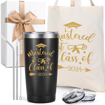 Graduation Gifts for Her 2024 - Mastered It Class of 2024 Tumbler &amp; Tote Bag, Be - £22.81 GBP