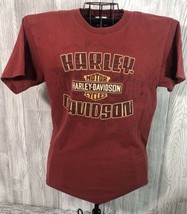 Harley Davidson Mens Hanes Beefy T-Shirt Adult Medium Biker Flames Logo ... - $13.63