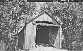 Brandon VERMONT-OLD Disused Covered BRIDGE-REAL Photo Postcard 1940-50s - £9.01 GBP
