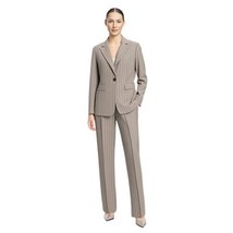 Gorgeous Arthur S. Levine Beige &amp; Brown Pin Stripe Pant Suit Size 6 - $94.05