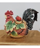 Vintage Fitz &amp; Floyd Country Gourmet Figural Rooster Teapot 6 7/8&quot; Disco... - $5,347.90 MXN