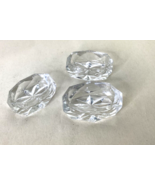 Crystal Salt Cellers Set of 3 Oval 2 x 1.5 Inch Open Salts - $19.80