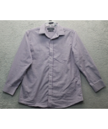 Nick Graham Dress Shirt Mens Large Multi Gingham Stretch Modern Fit Butt... - $20.33