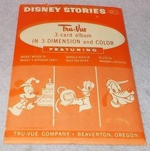 Vintage Tru-Vue Viewer 3 Slides Lot Disney Stories 3-D Stereoviewer Stereoscope - £5.46 GBP