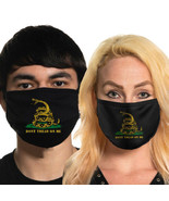 Howitzer Dont Tread On Me USA American Patriot Face Mask Black Washable ... - $11.83
