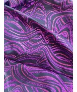 Glittery Knit Purple Pink Black Fabric Bundle 60 In Wide 6.2 Yards 3 In ... - £35.66 GBP