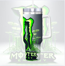 Monster Drummer 40oz Stainless Tumbler w/Handle, ROCKSTAR ! FREE SHIP!  ... - $761.26 MXN