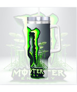Monster Drummer 40oz Stainless Tumbler w/Handle, ROCKSTAR ! FREE SHIP!  ... - $761.26 MXN