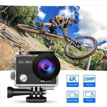 Color: Blue - 4K  Waterproof All Digital UHD WiFi Camera + RF Remote And... - $72.09