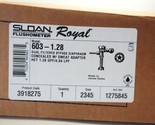 Sloan Royal Flushometer 603-1.28 4 3/4 LDIM 2954-954-000 Royal 603 Serie... - $364.61