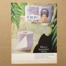 1964 Aurora by Northern Lavender on White Toilet Paper Print Sony TV Ad 10.5x13" - £5.66 GBP