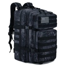 50L Man/Women Hi Trek Bag   Backpack Army Waterproof Molle Bug Out Bag Outdoor T - £88.28 GBP