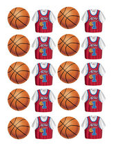 All Star Basketball Party Stickers - Birthday Party Supplies - $1.96