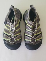 NEW KEEN Newport H2 Boys Waterproof Shoes/Sandals Grey/neon Green/yellow Size 1 - £33.82 GBP