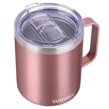 Coffee Mug With Handle, 14Oz Insulated Stainless Steel Coffee Travel Mug... - £15.84 GBP