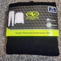Athletic Works Youth Boys Light Rich Black Thermal Underwear Set Size XS... - $14.49 CAD