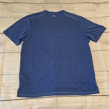Tommy Bahama Paradise Around T-Shirt Men Medium Blue Quick Dry Short Sleeve - $19.59