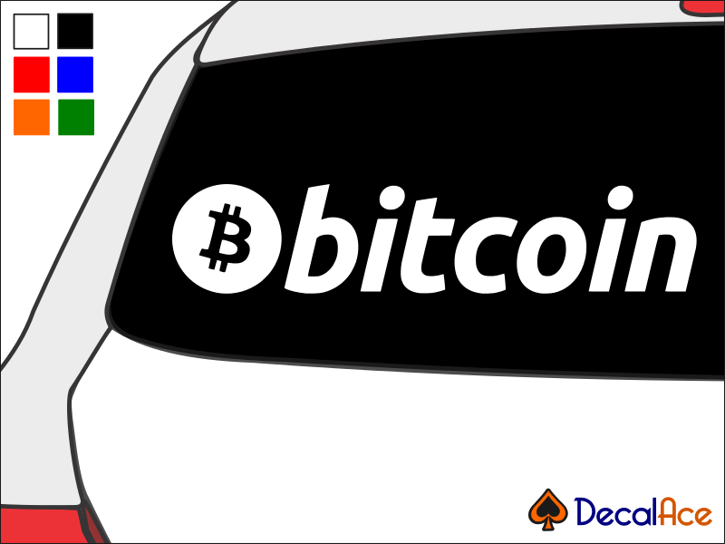 Bitcoin Title Logo Cryptocurrency Vinyl Decal Car Sticker Wall CHOOSE SI... - $3.18+