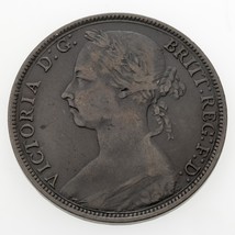 1890 Großbritannien Penny Münze IN XF+ Zustand Km #755 - $61.96