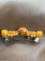 Vintage Handmade Baltic Butterscotch Honey Amber Hair Clip Barrette (1 P... - $79.20