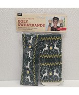 Ugly Sweater Sweatband 3 Pc. Set Green Reindeer Beer Holiday Party Acces... - $17.91 CAD