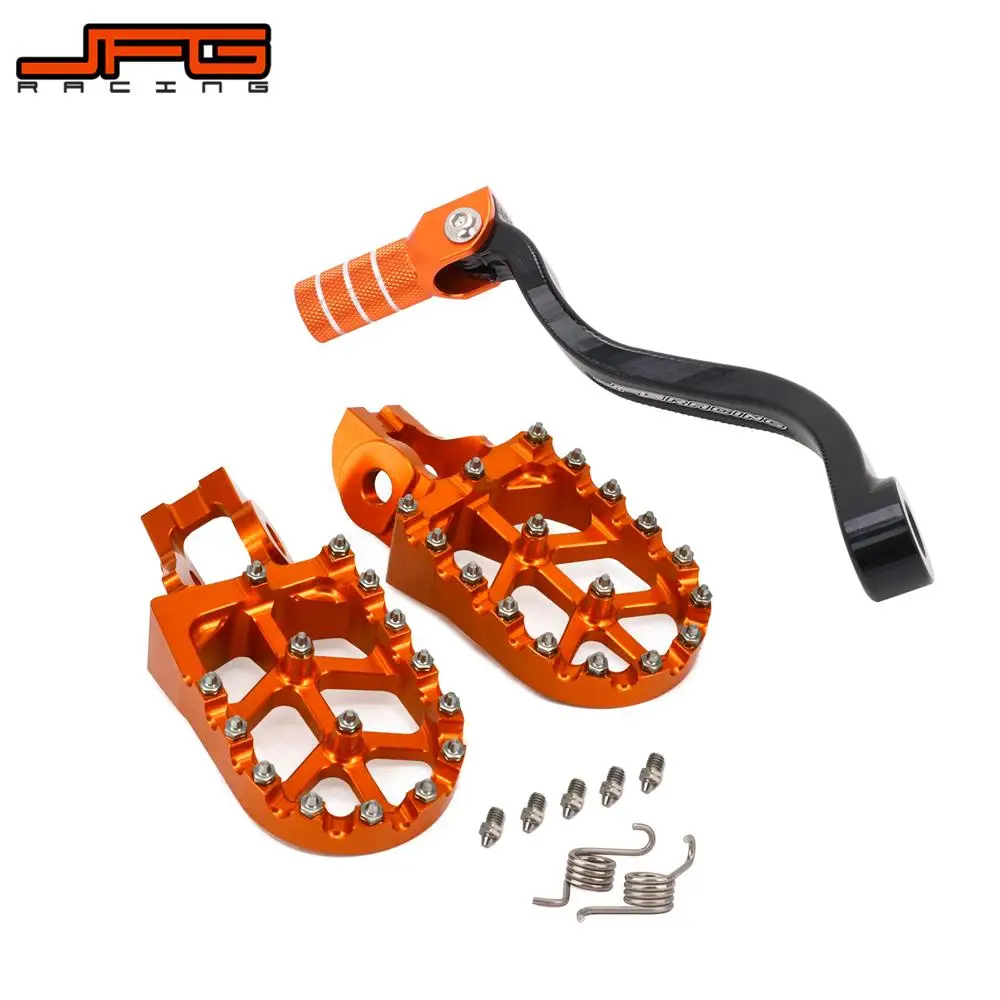 Motorcycle Gear Shift Foot Lever Footpegs Footrests Foot Pegs Pedals For KTM SX - £34.11 GBP