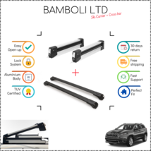 19&quot; Ski Carrier &amp; Black Cross Bar Set For Jeep Cherokee Limited 11-Up 4pcs - $215.37