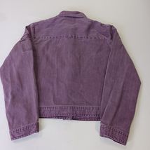 St. John’s Bay RN#93677 Women’s M Faded Purple Full Button Denim Jacket Pockets image 2