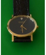 Watches/Helbros 377 Black Dial Gold Tone/Quartz Watch - $13.95