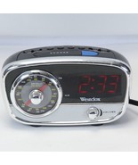 Westclox Retro Style Alarm Clock with Radio/Aux Model 80193  Tested Works - £18.65 GBP