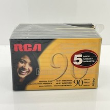 RCA 90 Minute Blank Audio Cassette Tapes Stereo Hi-Fi Pack of 5 Normal Bias - £6.22 GBP