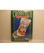 Bernat Cross Stitch Kit Sleigh Ride Christmas Stocking 9&quot;x16&quot; 1993 New - £47.47 GBP