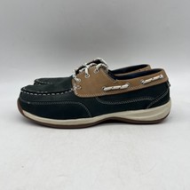 Rockport Sailing Club RK670 Womens Navy Tan Lace Up Boat Shoes Size 10 M - £38.87 GBP