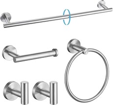 Turs 5 Piece Bathroom Hardware Set Brushed, Sus304 Stainless Steel Bath ... - £32.80 GBP