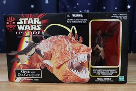 1998 Hasbro STAR WARS Episode I Snapping Jaw Opee and Qui Gon Jinn Mint ... - $24.90