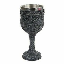 Gothic Celtic Knotwork Rune Celestial Moon Dragon Wine Goblet Chalice Cu... - £19.22 GBP