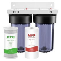 Simpure Whole House Water Filter System, 2-Stage Clear Home Water, Db10C-2 - $3,133.24 MXN