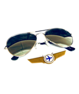 Airlines Pilot Wings Pins + Aviators Sunglasses - $9.89