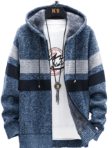 Fleece lined Men&#39;s Knitted Cardigan - £51.95 GBP