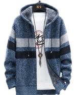 Fleece lined Men&#39;s Knitted Cardigan - £51.13 GBP